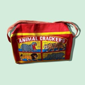 Vintage Barnum’s Animals Crackers Graphic Print Canvas Shoulder Bag 1980’s